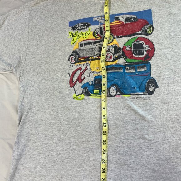 JerZees Mens Graphic T Tee TShirt Size 2X Heather Gray Ford Rat Rod Car Show - Picture 6 of 8